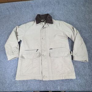 John Henry Coat Men's Large Khaki Barn Chore Jacket Multi Pockets Utility Farm‎